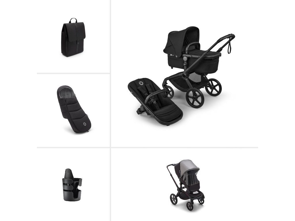Bugaboo výhodný set Essentials Fox 5 RENEW Complete, Black/Heritage black - 1