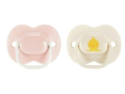 Tommee Tippee Any Time Silikónový cumlík, 0-6m, 2ks (biely,ružový) Kačička
