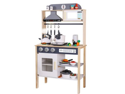 Detská drevená kuchynka s vybavením Scandi Montessori Baby Mix - 57344