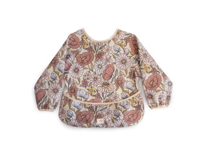 Long Sleeve Bib Retro Flowers p