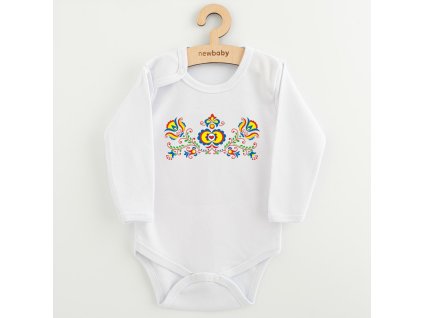 Detské body s potlačou New Baby Ľudový vzor, 86 (12-18m) - 57377