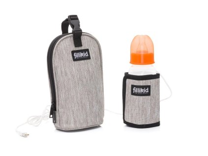 Fillikíd Ohrievač fliaš lightgrey melange USB