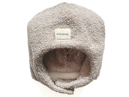 12075 ciapka kukla teddy light grey