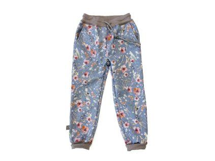 10308 softshellove nohavice flower blue