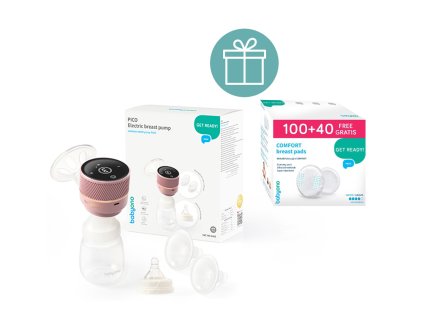 BABYONO Odsávačka materského mlieka elektrická PICO + vložky do podprsenky 100 + 40 ZADARMO