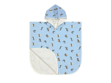 LÄSSIG Beach Poncho 2025 crocodile sky blue