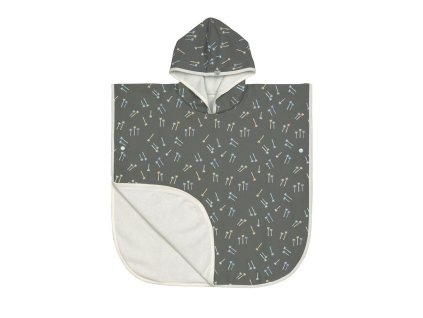 LÄSSIG Beach Poncho 2025 palms deep olive