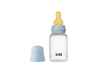 BIBS antikoliková fľaša s kaučukovým cumlíkom 150ml,Baby Blue