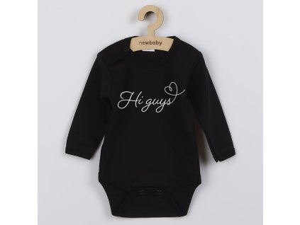 Detské body s potlačou New Baby Hi guys, 68 (4-6m) - 57906