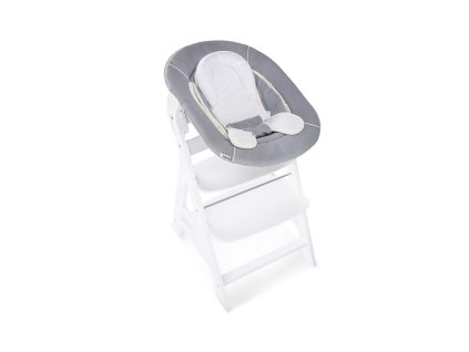 Hauck Alpha+ drevená stolička+novorodenecký Newborn set, 0m+, White Grey
