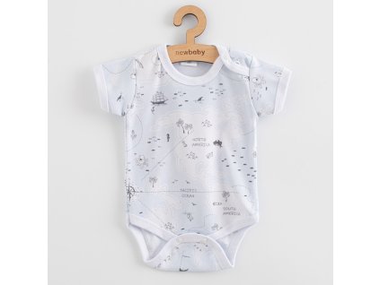 Dojčenské body s krátkym rukávom New Baby For Babies ocean, 56 (0-3m) - 57900