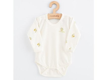 Dojčenské body s dlhým rukávom z organickej bavlny New Baby Olivy, 80 (9-12m) - 58248
