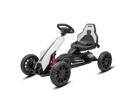 Detská šliapacia motokára Go-kart Baby Mix Speedster biela - 57543