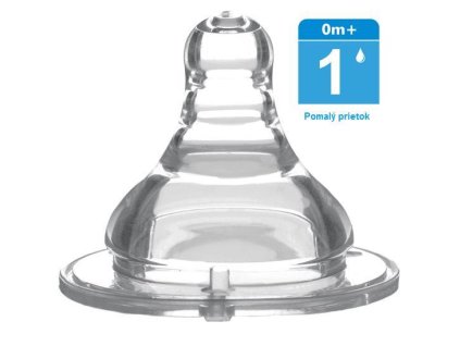 BABYONO Cumlík Klasik silikón, pomalý prietok, 0m+