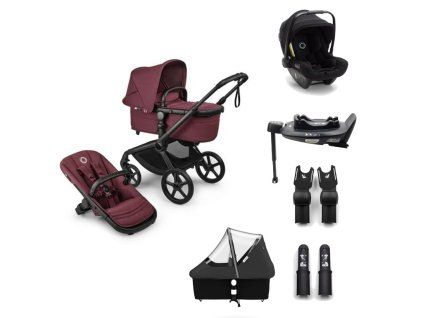 Bugaboo Výhodný set 6v1 Fox 5 RENEW Complete, Black/Dark Cherry - 1