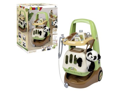 Veterinárny vozík so zvieratkom a prepravným boxom 2v1