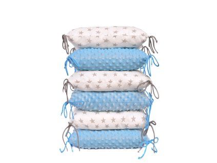 pm minky white grey stars