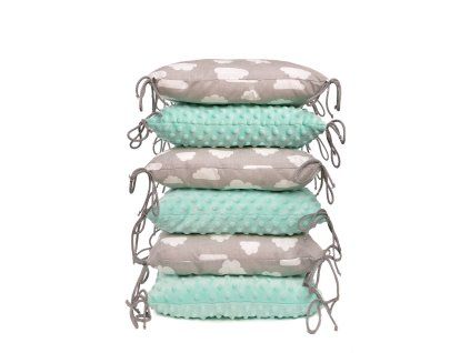 pm minky grey white clouds