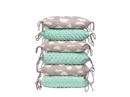 T-TOMI Vankúšikový mantinel Grey white clouds