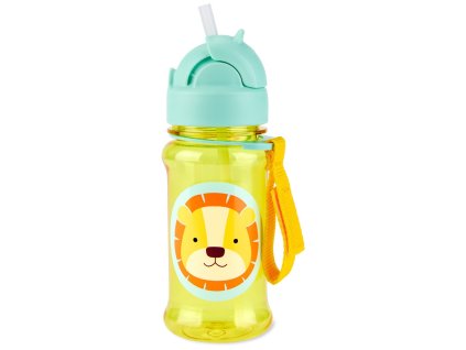 SKIP HOP Zoo tritan Fľaša so slamkou 355ml Lev 12m+