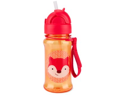 SKIP HOP Zoo tritan Fľaša so slamkou 355ml Líška 12m+