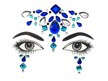 OPBH2237A samolepici maska na oci kaminky modry drahokam