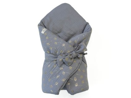 zavinovačka Bellou Muslin Flower Grey