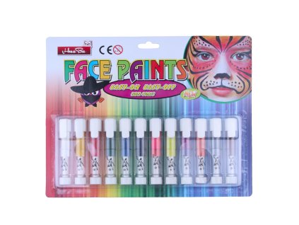 Detská sada farieb na tvár v ceruzke Creative 12ks