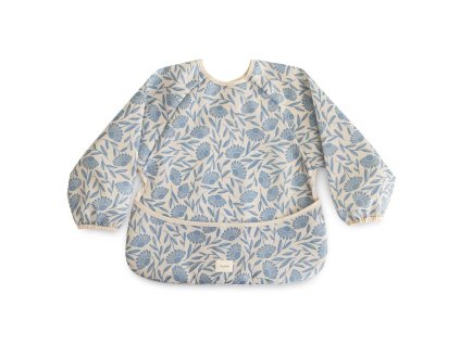 Long Sleeve Bib Blue Flowers p