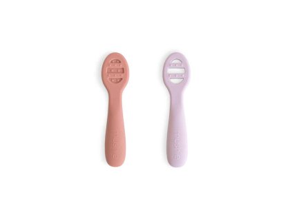 First Feeding Baby Spoons 2Pack RoseSoft Lilac p