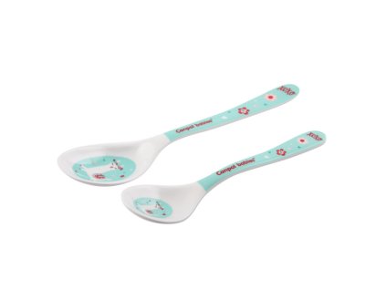 CANPOL BABIES Lyžičky melamínové Exotic animals 2 ks tyrkysové