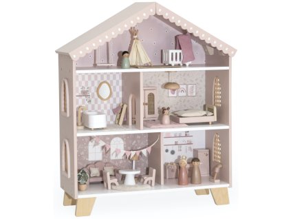 label label domecek pro panenky pink