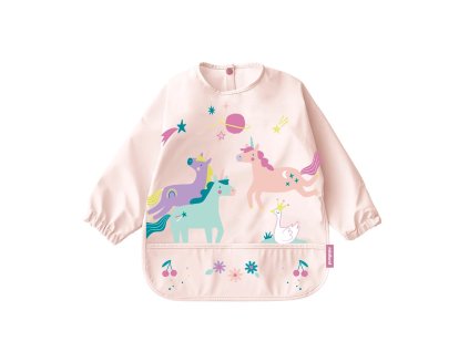 Miniland Podbradník s dlhým rukávom jednorožec