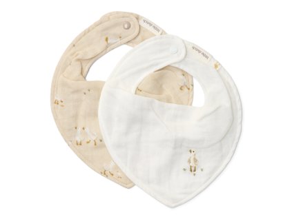 Podbradník bandana 2 ks Husa Newborn Naturals