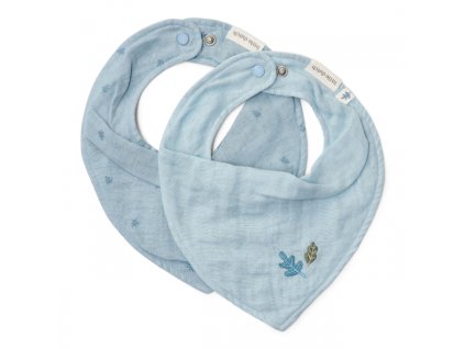 Podbradník bandana 2 ks Pure Denim Blue