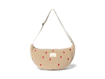 STUDIO NOOS - Teddy Adult FANNY kabelka | Ecru Hearts