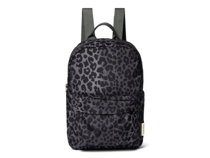 STUDIO NOOS - Puffy Midi BACKPACK - batôžtek s predným vreckom | Black Leopard