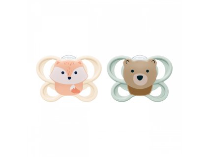 Dojčenský cumlík  NUK Perfect Match Air FOX/BEAR 0-2m 2ks box, 0-2 m - 59258