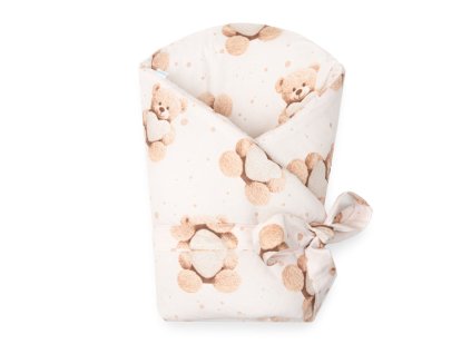 Detská zavinovačka New Baby Love Teddy bear 80x80 cm beige - 59210