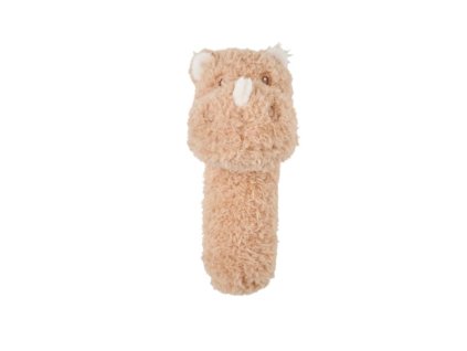 NATTOU Hračka plyšová hrkálka Teddy nosorožec 14 cm, 0m+