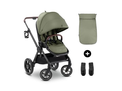 Hauck Športový kočík Comfort N Care+ kryt na nohy / adaptér na autosedačku, Olive
