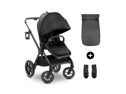 Hauck Športový kočík Comfort N Care+ kryt na nohy / adaptér na autosedačku, Black