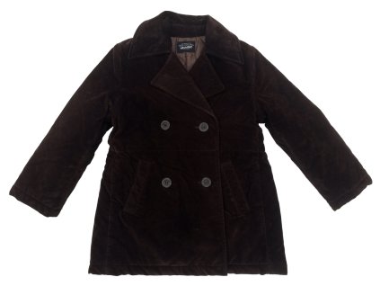 Weipper Dievčenský zamatový kabátik hnedý