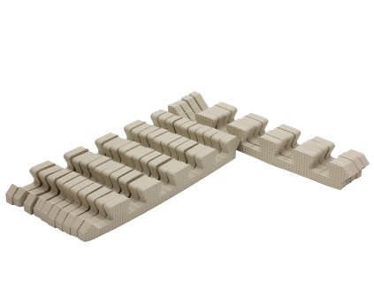 Rialto Baby Sada okrajov pre penové puzzle Light Beige 120x90 cm