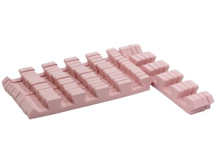 Rialto Baby Sada svetlo ružových okrajov pre penové puzzle 120x120cm
