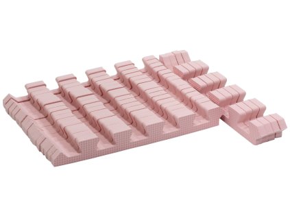 Rialto Baby Sada svetlo ružových okrajov pre penové puzzle 120x180cm
