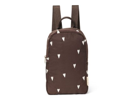 STUDIO NOOS - Puffy Mini BACKPACK - batôžtek | Brown Hearts