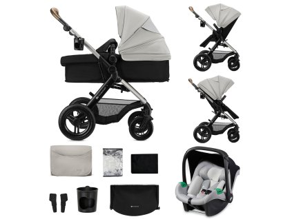 KINDERKRAFT Kočík kombinovaný 3v1 Moov 2 XL Air Grey