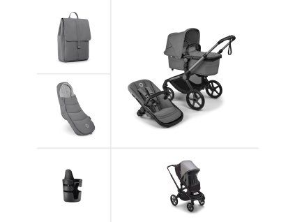 Bugaboo výhodný set Essentials Fox 5 RENEW Complete, Graphite/Moon Grey - 1