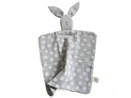 PINKIE muchláček Bellou Grey Dots Bunny